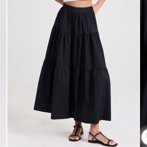 STAUD Black Sea Maxi Skirt